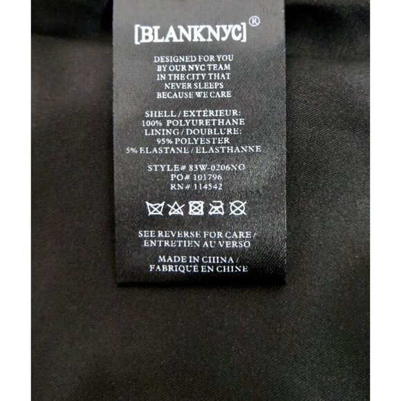 NEW! Blank NYC Vegan Leather Black Sequined Embroidery Detail Mini Skirt SZ 26 - Picture 14 of 14